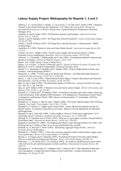 Labour Supply Project - Institute for Fiscal Studies