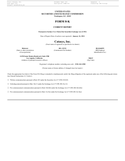 Form 8-K -- Current Report