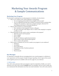 Marketing Your Awards Program - Association for Career and