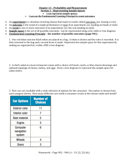 Chapter 13 &ndash; Probability and Measurement