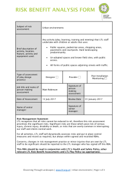 Urban Environment Risk Assessment