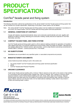 ComTex&reg; facade panel and fixing system