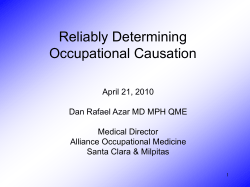 Causation.4.21.10 - Alliance Occupational Medicine