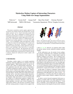 Markerless Motion Capture of Interacting Characters Using Multi
