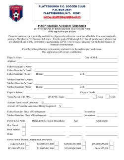 PFC Financial Aid Application