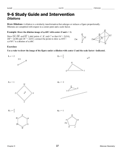 9-6 Study Guide and Intervention Dilations