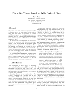Finite Set Theory based on Fully Ordered Lists