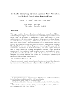 Stochastic Lifestyling: Optimal Dynamic Asset Allocation for Defined