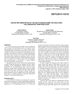 Online Implementation of the Delta Design Game for Analyzing
