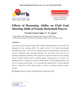 Effects of Reasoning Ability on Field Goal Shooting Skills of Female