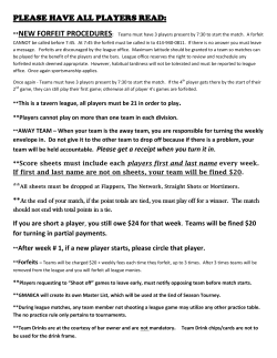 please have all players read - The GMA