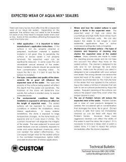 expected wear of aqua mix® sealers