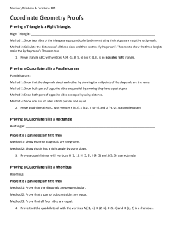 Proving a Quadrilateral is a Parallelogram