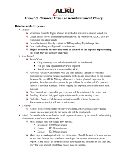 Expense Reimbursement Policy