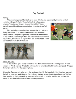 Flag Football Review Sheet