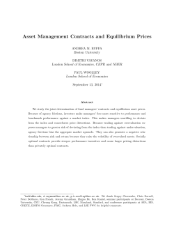 Asset Management Contracts and Equilibrium Prices