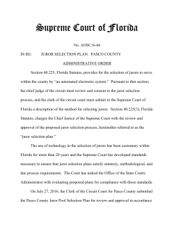 Pasco County - Florida Supreme Court
