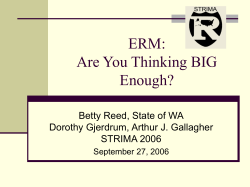ERM - State Risk and Insurance Management Association