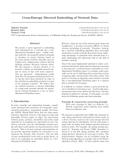 Cross-Entropy Directed Embedding of Network Data