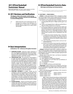 2010-11 NCAA Men`s Basketball Statisticians` Manual