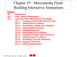 19.2 Macromedia Flash Movie Development