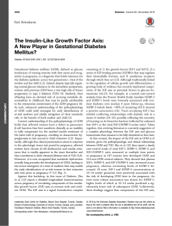 The Insulin-Like Growth Factor Axis: A New Player in