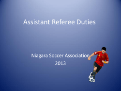 Assistant Referee Duties