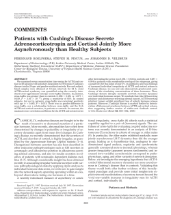 Patients with Cushing`s Disease Secrete Adrenocorticotropin and