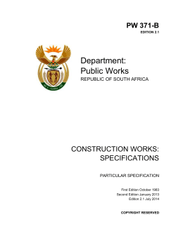 Particular Specification (PW371-B)