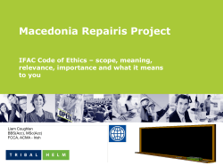 IFAC Code of Ethics &ndash; implementation challenges in Macedonia