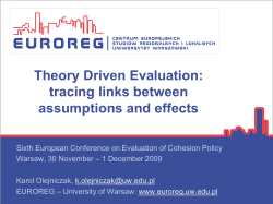 Theory driven evaluation