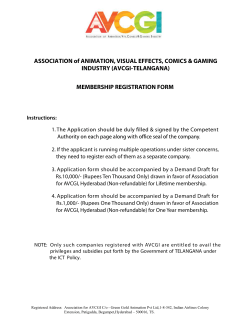 (AVCGI-TELANGANA) MEMBERSHIP REGISTRATION FORM
