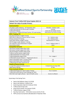 Review of involvement with Trafford School Sports Partnership