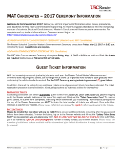 mat candidates &ndash; 2017 c eremony information guest ticket information