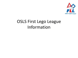 OSLS First Lego League Information Meeting