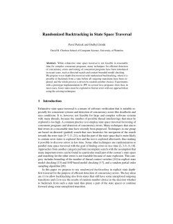 Randomized Backtracking in State Space Traversal