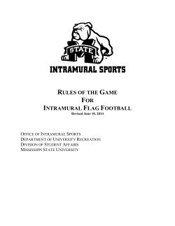 rules of the game for intramural flag football