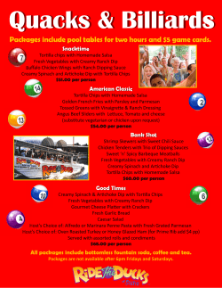 Packages include pool tables for two hours and $5 game cards.