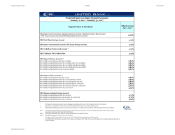 Projected Rates on Rupee Deposit Accounts Deposit Tiers