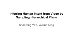 Inferring Human Intent from Video by Sampling Hierarchical Plans