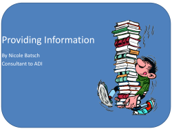 Providing Information