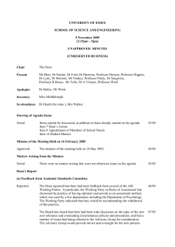 minutes - University of Essex