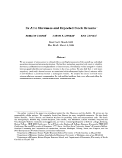 Ex Ante Skewness and Expected Stock Returns - UNC