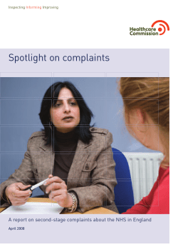 Spotlight on complaints - UK Government Web Archive