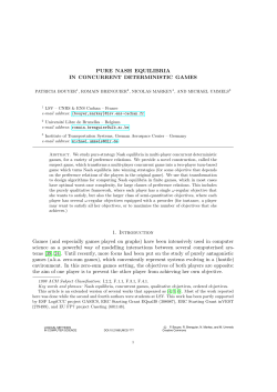 PURE NASH EQUILIBRIA IN CONCURRENT