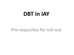 Presentation on DBT in IAY