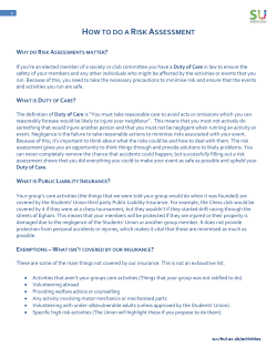 Risk Assessment