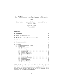 The ACM Transactions (acmtrans) bibliography style