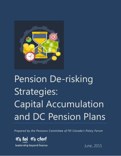 Pension de-risking strategies: Capital accumulation