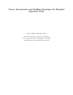 Nurse Absenteeism and Staffing Strategies for Hospital Inpatient Units
